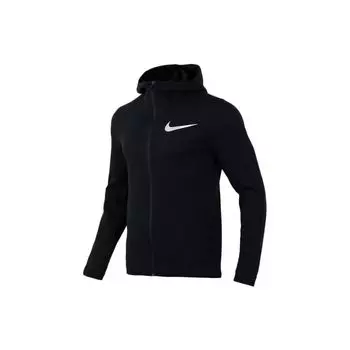 Мужская однотонная куртка с капюшоном на молнии с логотипом Nike, черная 925613-010 S