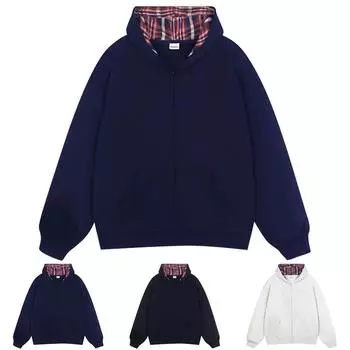 Мужская однотонная куртка с карманом на молнии с длинными рукавами, куртка с капюшоном, толстовка M чёрный