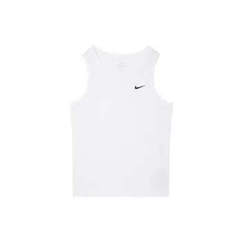 Мужская однотонная майка без рукавов с принтом логотипа Nike, белая AR6070-100 XXL
