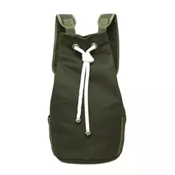 Мужская однотонная парусиновая сумка-ведро большой емкости на шнурке, повседневный рюкзак чёрный