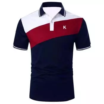 Мужская однотонная приталенная рубашка поло с принтом, мужская крутая летняя деловая модная рубашка поло на пуговицах S розовый