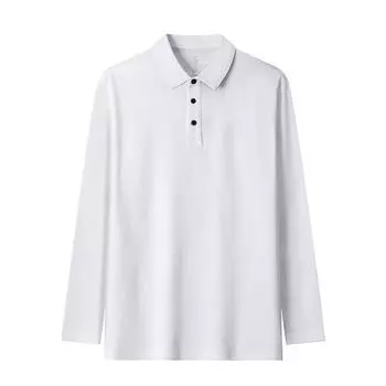 Мужская однотонная простая деловая повседневная футболка с лацканами, рубашка-поло M