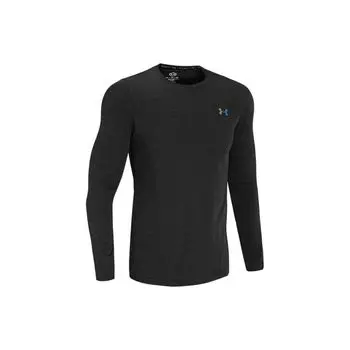 Мужская однотонная спортивная футболка с логотипом Under Armour Rush Series, черные 1361135-001 M
