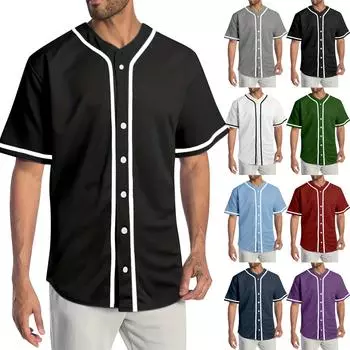 Мужская однотонная спортивная комфортная бейсболка с коротким рукавом L чёрный