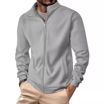 Мужская однотонная вельветовая куртка на молнии, мужская спортивная куртка большого размера в стиле кэжуал L армия зеленый