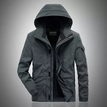 Мужская однотонная зимняя черная куртка с капюшоном, прямым подолом, воротником-стойкой, повседневная молодежная куртка из хлопка на молнии с боковыми карманами M