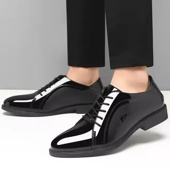 Мужская официальная обувь 2024 года, тренд, высокое качество, модная обувь для светской жизни, мужская официальная вечеринка, итальянская, дешевая, ликвидация, повседневная, деловая, новая 38
