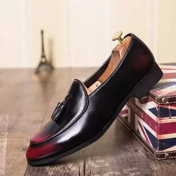 Мужская официальная обувь Лоферы Удобные мужские туфли Мужская повседневная стильная обувь на плоской подошве Обувь ручной работы в стиле ретро Обувь для хип-хопа 38
