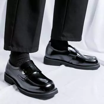Мужская официальная обувь Минималистский классический дизайн Повседневная офисная обувь для отдыха на природе деловая обувь для вечеринок и свадеб мужская обувь Лидеры продаж 38 чёрный
