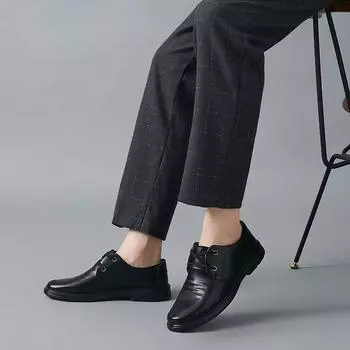Мужская официальная обувь весна осень деловая обувь для общения мужская кожаная повседневная 2024 стиль джентльмен 39 костюм легитимная итальянская вечеринка 38
