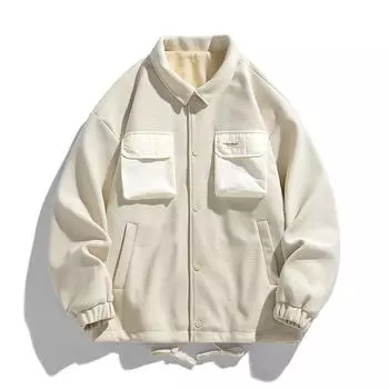 Мужская осенне-весенняя куртка с лацканами, топы, тонкое пальто, повседневная куртка-бомбер в стиле Харадзюку, мужская ветровка, пальто M чёрный