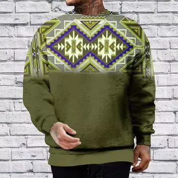 Мужская осенне-зимняя круглая горловина с длинным рукавом, поддельная двухкомпонентная большая свободная утолщенная верхняя часть, пуловер, свитшот S