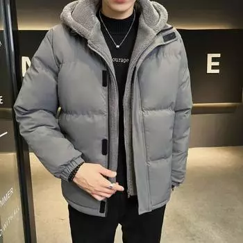 Мужская осенне-зимняя куртка больших размеров с утеплителем и подкладкой, свободная, короткая, пуховая куртка с застежкой-молнией и капюшоном, верхняя одежда 8XL