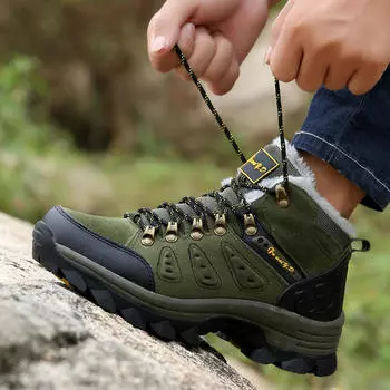 Мужская осенне-зимняя мягкая и утолщенная удобная повседневная спортивная обувь для походов и рыбалки 48