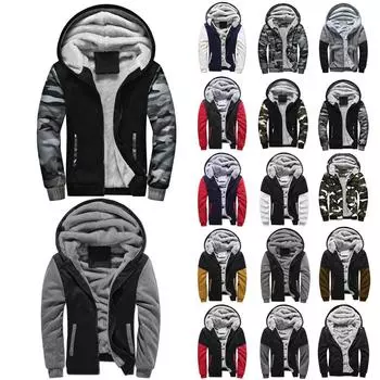 Мужская осенне-зимняя новая модная свободная повседневная плюшевая куртка контрастного цвета L чёрный