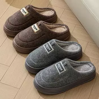 Мужская осенне-зимняя обувь из хлопка, более широкая и толстая, утолщенная, теплая, повседневная обувь 49 серый