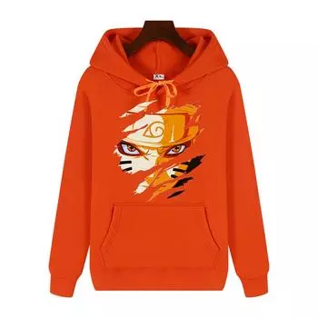 Мужская осенне-зимняя одежда с принтом граффити Наруто, высококачественная, утолщенная, теплая, свободная, удобная толстовка в стиле Харадзюку S