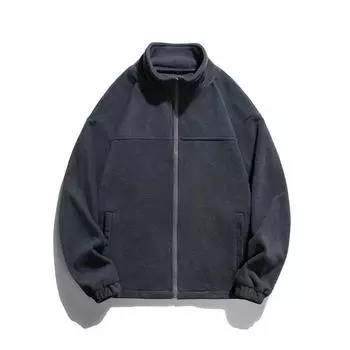 Мужская осенне-зимняя однотонная куртка, пальто с воротником-стойкой, длинными рукавами, молниями и боковыми карманами, кардиган, пальто, уличная одежда M бежевый