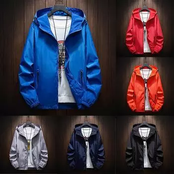 Мужская осенне-зимняя повседневная цветная толстовка с капюшоном на молнии на открытом воздухе, спортивное пальто больших размеров L чёрный