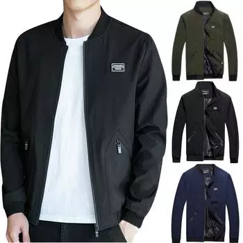 Мужская осенне-зимняя повседневная куртка большого размера, бейсбольная куртка, пальто XXXXXXXXL чёрный