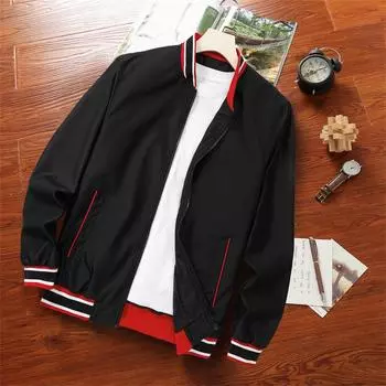 Мужская осенне-зимняя повседневная куртка, модный тренд, тонкое мужское пальто S чёрный