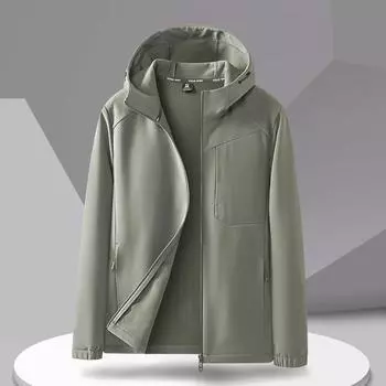 Мужская осенне-зимняя теплая флисовая куртка Soft Shell Assault, повседневная куртка в стиле пэчворк, ветрозащитная водонепроницаемая куртка L хаки