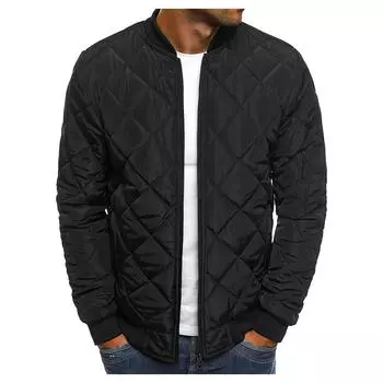 Мужская осенне-зимняя теплая пуховая куртка на молнии, компактное легкое пальто L винный