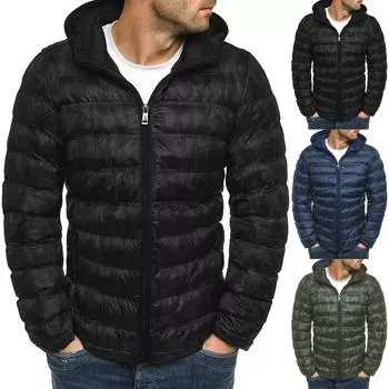 Мужская осенне-зимняя толстовка с капюшоном, камуфляжная теплая куртка, компактное легкое пальто M чёрный