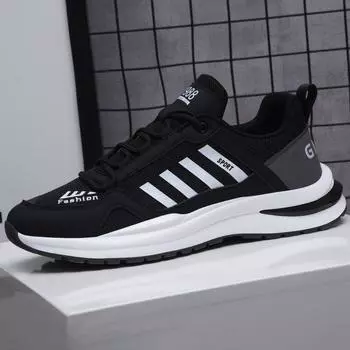 Мужская осенне-зимняя удобная дышащая повседневная спортивная обувь с сеткой 44 белый