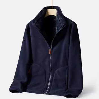 Мужская осенне-зимняя утепленная флисовая куртка с подкладкой из флиса, теплая куртка для активного отдыха на открытом воздухе с подкладкой из флиса, теплая куртка XS