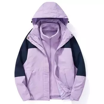 Мужская осенне-зимняя ветрозащитная куртка «три в одном» с мягкой оболочкой плюс кашемировое теплое пальто для пар M белый