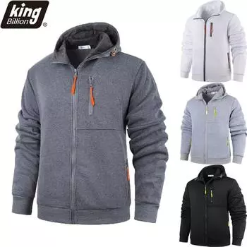 Мужская осенняя куртка, повседневная, облегающая, на молнии, с капюшоном, куртки для мужчин, уличная одежда, однотонные пальто, мужская одежда S чёрный