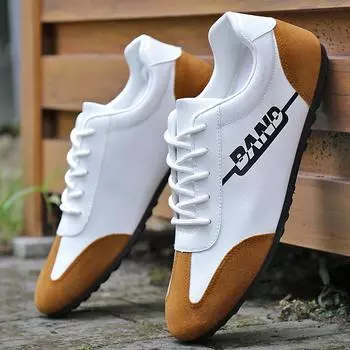 Мужские осенние туфли из кожи, новые дышащие повседневные туфли с защитой от запаха, белые туфли с мягкой подошвой и мягкой поверхностью 39