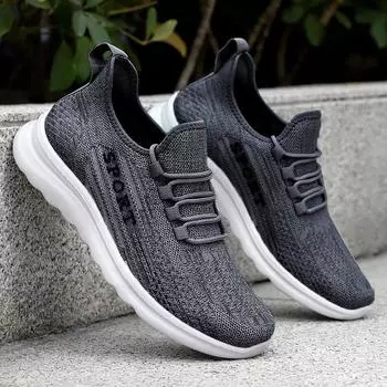 Мужская осенняя новая мужская обувь, полиуретановые летающие тканые одинарные туфли, повседневная дышащая спортивная обувь для мужчин 39