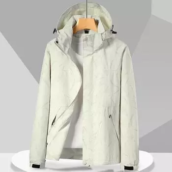 Мужская осенняя новая шляпа, съемная уличная тонкая водонепроницаемая дышащая спортивная куртка для пар, куртка для альпинизма XS света кофе