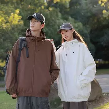 Мужская осенняя свободная куртка-кардиган с капюшоном для подростков S белый