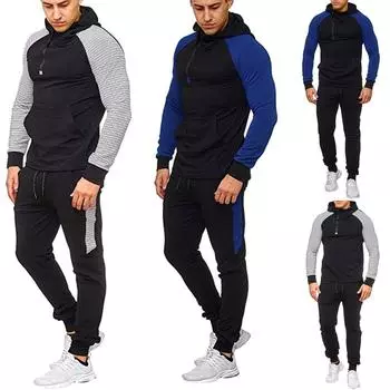 Мужская осенняя толстовка с принтом на молнии, верхние брюки, комплекты, спортивный костюм, спортивный костюм