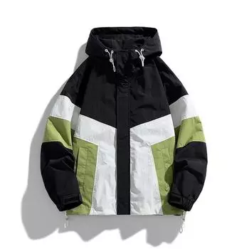 Мужская осенняя уличная куртка больших размеров, мужская водонепроницаемая ветровка с капюшоном, мужское пальто
