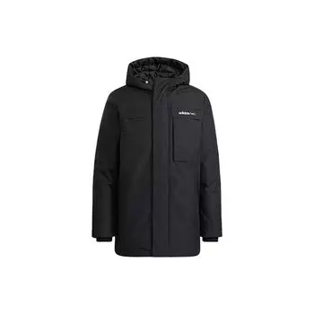 Мужская парка Adidas Neo Down с множеством карманов и капюшоном, черная HF0505 XS