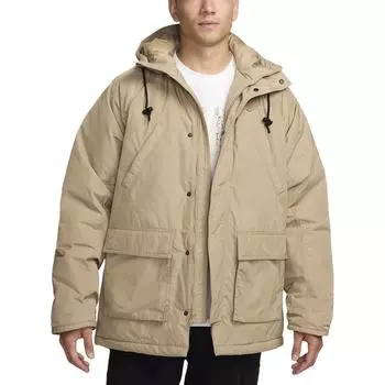 Мужская парка Nike Sportswear Club Therma-Fit из флиса свободного кроя, теплая, с капюшоном, верхняя одежда, хаки FZ0869-247 L