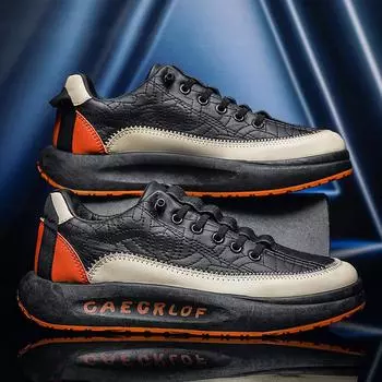 Мужская парусиновая обувь 2024 года, новая весна, корейская версия, трендовая спортивная повседневная черная обувь для досок, мужская универсальная модная обувь на платформе 39