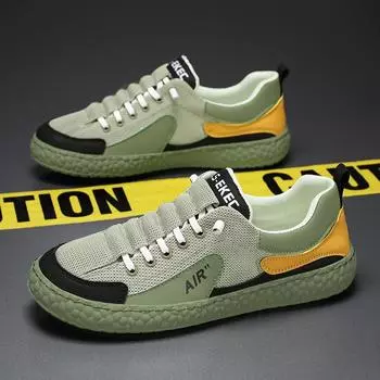 Мужская парусиновая обувь 2025 года, летняя роскошная обувь, мужские уличные дышащие повседневные кроссовки на плоской подошве 44 белый