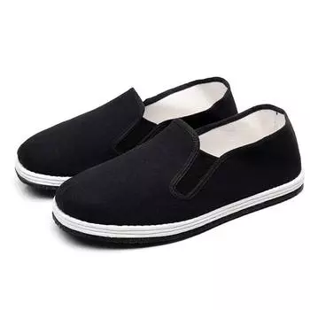 Мужская парусиновая обувь для боевых искусств кунг-фу тайцзи с хлопковой подошвой 42 чёрный