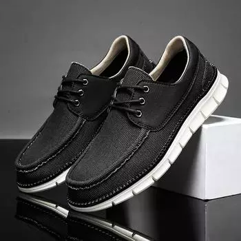 Мужская парусиновая обувь для отдыха на открытом воздухе, синие кроссовки, обувь для вождения, повседневная обувь цвета хаки с широким носком, для дальних больших размеров, легкая EU: 39 хаки