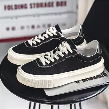 Мужская парусиновая обувь, летняя дышащая модная универсальная повседневная обувь в гонконгском стиле для сёрфинга, черные низкие тканевые туфли, студенческая спортивная обувь Tide 39 жёлтый