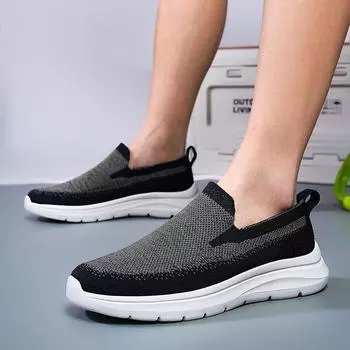 Мужская парусиновая обувь на мягкой подошве, повседневная дышащая удобная обувь с раздвижными рукавами, мужская тканевая обувь, мужские оксфордские кроссовки 39 чёрный