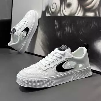 Мужская парусиновая обувь, низкие кроссовки на шнуровке, парусиновые мужские модные кроссовки, классические повседневные прогулочные туфли, удобная дышащая обувь 39