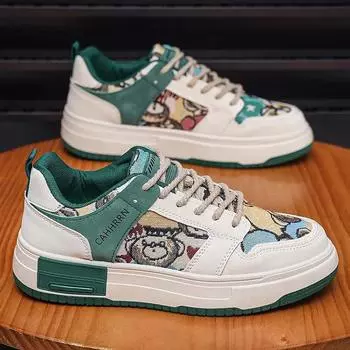 Мужская парусиновая обувь, новые кроссовки на платформе, модные туфли для скейтбординга на шнуровке, мужская уличная универсальная повседневная обувь Tenis Masculino 39 бежевый