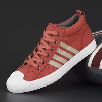 Мужская парусиновая обувь, весенне-осенняя модная однотонная мужская вулканизированная обувь, белая повседневная обувь на шнуровке, мужские кроссовки 38 хаки