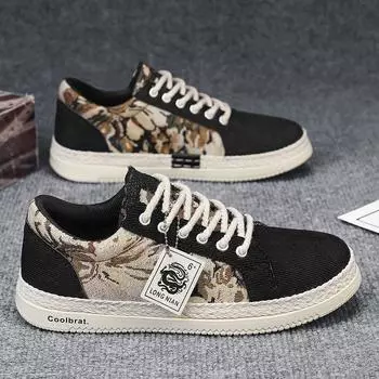 Мужская парусиновая обувь, весенняя дышащая брендовая спортивная повседневная вулканизированная обувь, мужская тканевая обувь на плоской подошве, Tenis Masculino 36